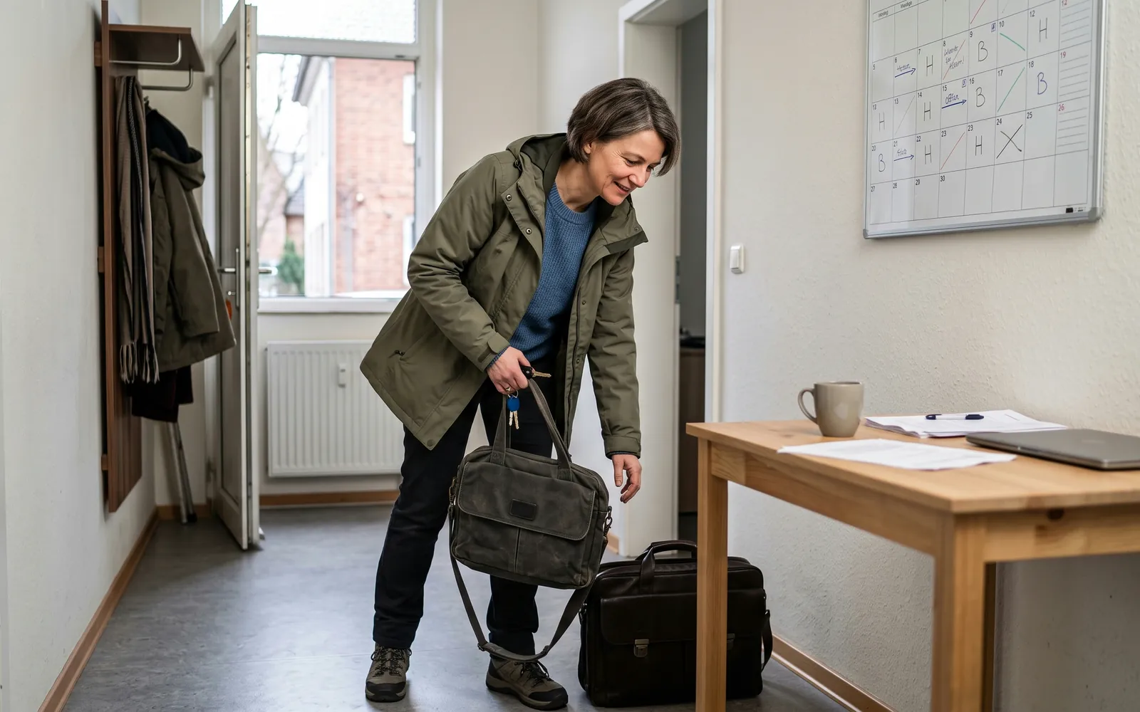 Arbeitnehmer wechselt zwischen B&uuml;ro- und Homeoffice-Tagen
